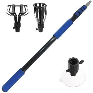 Light Bulb Changer Extension Pole 20FT [26ft Reach] - Light Bulb Changer for High Ceilings with Pole with Baskets and Suction Cup for High Ceilings and Recessed Lights