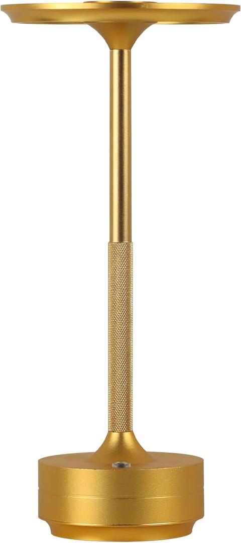 Table Lamp,LED Rechargeable Desk Light,3 Color Dimming Portable Battery Lamp, 5000mAh Waterproof Table Light with Memory Function,for Indoor/Outdoor/Dinner/Patio/Restaurant(Gold)