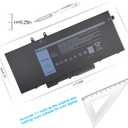 4GVMP 1V1XF Laptop Battery for Dell Latitude 5400 5500 Latitude E5400 E5500 5410 5510 Precision 3540 3550 Inspiron 7590 2-in-1 7591 2-in-1 7791 2-in-1 P84F P84F001 P42E NO MC506 MC505 MC507 661-5736