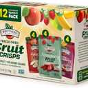 Brothers All Natural Freeze Dried Fruit Crisps, Variety Pack, 12 Single Serve Bags, Fuji Apple, Strawberry, Banana Strawberry, Made with 100% Fruit, Gluten Free, Soy Free, Vegan, Healthy Snack, Best By 12/01/2027, Pack Of 2