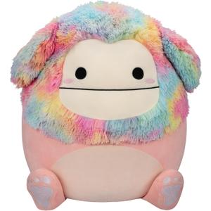 Squishmallows 20-Inch Diane Peach Bigfoot with Rainbow Hair - Jumbo Ultrasoft Official Kelly Toy Plush 