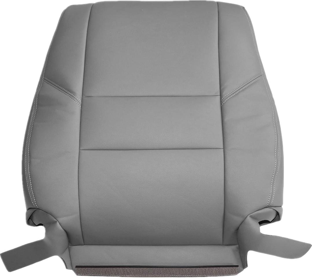 NLQR Gray Microfiber Leather Driver Side Backrest Seat Cover Compatible with Toyota Tundra Sequoia 2000 2001 2002 2003 2004