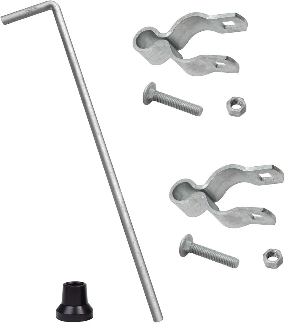 VIVIDA Gate Drop Rod 1-3/8" x 32", Heavy Duty Cane Bolt for Chain Link Fence, Drop Rod for Single or Double Gate, Chain Link Fence Parts, 1 Pack