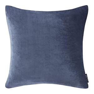 Nautica - Euro Sham, Ultra Soft Plush Micro Flannel Fleece Bedding, Hidden Zipper Closure & Knife-Edge Finish (Navy, 26" x 26")