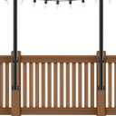2 Pack 5 Ft Hangingfor String Light Poles with Fixing Clips and Suspended Base,Freestanding Outdoor Light Poles for Deck Bistro