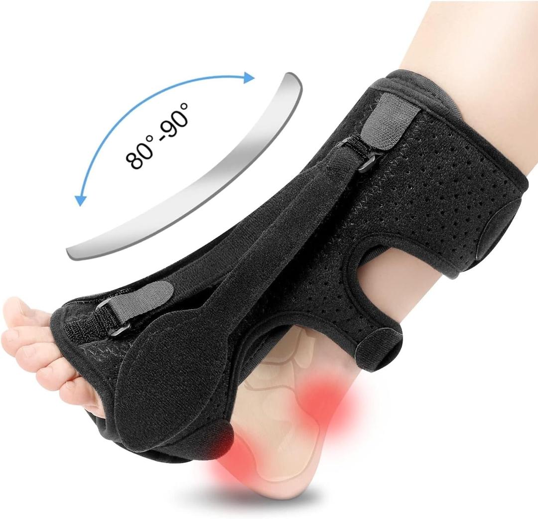 Upgraded Plantar Fasciitis Night Splint (Black)