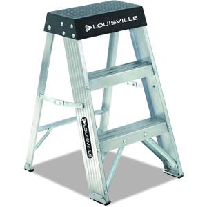 Louisville Ladder 2-Foot Aluminum Step Stool Industrial, 300-Pound Load Capacity, Type IA, AS3002 (2 feet)