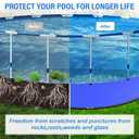 21FT Round Pool Ground Cloths, 185g/ Density Heavy Duty Pool Liner Pad, Anti-Aging Puncture Resistant Pool Ground Mat, Waterproof Pool Liner Protector Tarp for Above Ground Swimming Pools