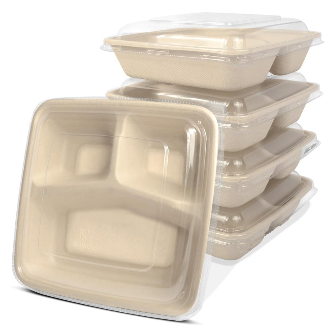 bloomoon 8x8 inch Disposable Food Containers 50 Pack