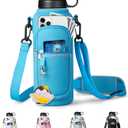 RRegeny Water Bottle Holder with Strap for Hydroflask 32oz 40oz, Carrier Sling Bag with Phone Pocket Water Bottle Sleeve for Men Women Hiking Camping Travelling