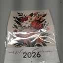 2026 Calendar, Monthly Wall Calendar 2026 from January to December 202612-Month A4 Size 8.3" x 11.7", Spiral Hanging with Twin-Wire Binding, Perfect for Home or Office, Vintage Floral Vase