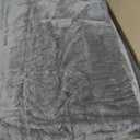 Wemore Sherpa Fleece Weighted Blanket for Adult, 15 lbs Dual Sided Cozy Fluffy Heavy Blanket, Ultra Fuzzy Throw Blanket with Soft Plush Flannel Top, 80 x 87 inches, Grey on Both Sides