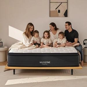 14 Inch Queen Size Mattress, Cooling Memory Foam Mattresses in a Box with Independent Spring,Soft and Breathable Hybrid Mattresses,Back Pain Relief,CertiPUR-US,Medium (King)