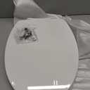 SS114 Elongated Toilet Seat Compatible with TOTO SS113/SS154/SS224/SS204, Soft Close Elongated Toilet Seat, Traditional Toilet Seat Replacement with Toilet Bolts and Nut - Cotton White