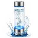 Hydrogen Water Bottle Generator, High-Concentration Hydrogen Water Maker, Up to 4000 PPB, with SPE/PEM Technology, Portable USB Rechargeable for Home Office Travel Fitness Drinking