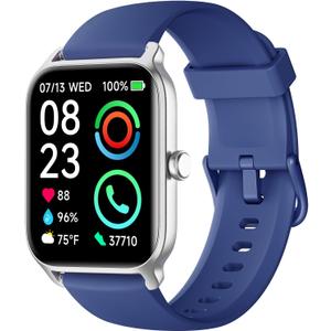 Fitpolo Smart Watch for Men Women Android, Alexa Built-in [1.8" HD Screen] IP68 Waterproof Fitness Watch Bluetooth Call for Android & iPhone with Heart Rate/Sleep/SpO2 Monitor