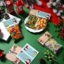 Funrous 100 Pcs Christmas Goodie Bags with Toppers Self-Adhesive Magical Christmas Reindeer Treat Bag Snowman Soup Food Candy Cellophane Bags Plastic Xmas Favor for Wrapping Baking Food Winter Gift