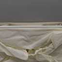 DULLEMELO 70L Extra Large Storage Bin, 22" x 15" x 13" Oversized Storage Basket, Collapsible Storage Box, Fabric Clothes Toys Blanket Basket for Shelves, Laundry, Nursery (White&Khaki)