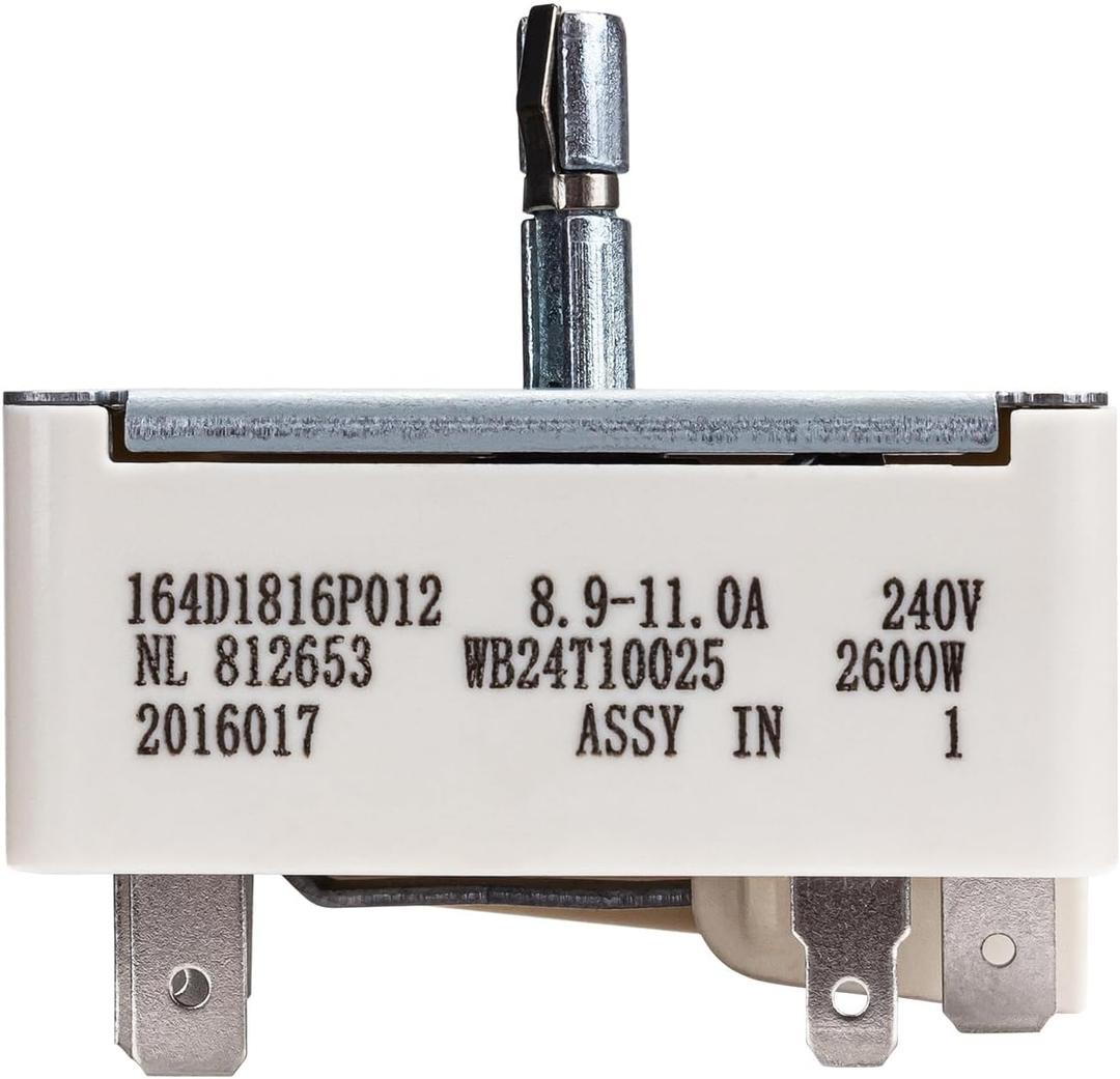 WB24T10025 Surface Burner Infinite Control Switch, Electric Range Switch Replacement for GE Range Switch (8 inch) AP2024072 AH236750 EA236750 PS236750 154510 769692
