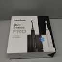 Aquasonic Duo Series PRO UV - ADA Accepted Electric Toothbrushes with UV Sanitizer - Inductive Charging Base - 5 Modes with Smart Timers - 10 Proflex Brush Heads & 2 Travel Cases