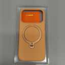 TORRAS Q3 Silicone 360 Spin for iPhone 17 Pro Case with Stand, Fit for MagSafe, Magnetic Ring Stand with Camera Control, Liquid Silicone Rubber Soft Phone Case for iPhone 17 Pro 6.3'', Pastel Orange