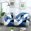 Printed Couch Cover Stretch Sofa Covers Patterned Loveseat Slipcovers for 2 Seater Cushion Couch Love Seat Set (LY, 2 Seater/Loveseat)