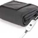 Sunbeam Royal Ultra Fleece Heated Throw Electric Blanket, 50" x 60", 4 Heat Settings, 4-Hour Auto Shut-Off, Warming Throw for Couch or Bed, Fast Heating, Machine Washable, Warm and Cozy, Night Fog