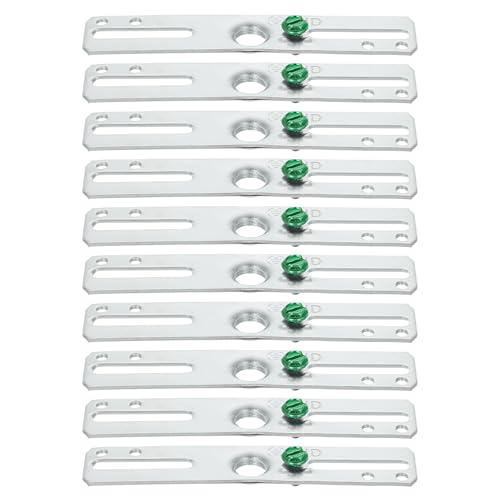 PATIKIL 4" Light Crossbar Kit, 10 Set Universal Light Fixture Mounting Bracket with 1/8IP Tap Center Hole Ceiling Light Plate Canopy Hardware Set for Chandelier Wall Light