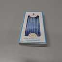 The Dreidel Company Hanukkah Candles Multi Blue Hued Frosted Deluxe Tapered Candles 1-Hour Burn Time 45 Candles for All Eight Nights of Chanukah (Single)