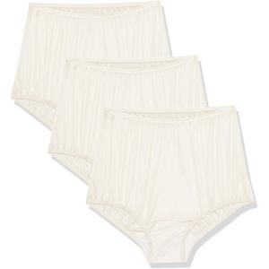 Vanity Fair Women's Underwear Perfectly Yours Traditional Cotton Brief Panties (9, Nylon - Fawn/Fawn/Fawn)