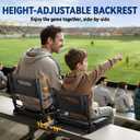 Stadium Seats with Back Support for Bleacher, Portable 5-Angle and Adjustable Height Thick Cushion Seat with Cup Holder Storage Bag, Includes Shoulder Strap, Used for Sports Events and Concerts