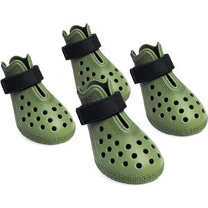 Dog Shoes for Hot Pavement - Comfortable Paw Protection for Medium & Large Dogs, Adjustable Strap & Non-Slip, Easy-Clean, Outdoor Sports Boots, Dog Booties for Summer Rain (Green, XL)