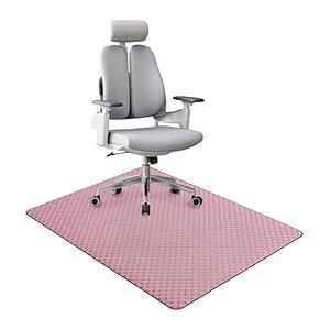 RccugmatS Office Chair Mat for Hardwood Floor, 36" x 48"Desk Mat for Hard Wood and Tile Floor, Large Anti-Slip Hard Floor Protector Rolling Chair Mat for Home Office, Red X
