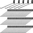 Therwen 100 Pieces 12 Inch Hanging Slatwall Hooks Accessories Metal Slat Wall Hanging Hooks Slat Wall Hanger Commercial Grade Slatwall Pegs(Load Capacity of 2.2 pounds)(Black)
