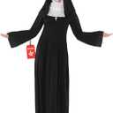 fun shack Nun Costume Woman, Nun Outfit, Womens Nun Costume, Womens Halloween Costumes, Women Halloween Costume (Small, Black)
