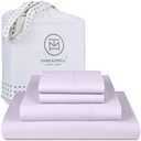 Threadmill Cotton Queen Sheet Set, 500 Thread Count Bed Sheets, 100% Cotton Sheets Set for Queen Size Bed, Smoother Than Egyptian Cotton Claims, 4 Pc Set with Deep Pockets, Lilac