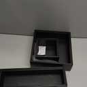 Black Bamboo Bathroom Drawer Organizer, Wooden Kitchen Utensil Holder Set of 5, Stackable Junk Drawer Organizer Tray, Multi-Use Storage Bins Boxs Dividers for Home, Office, Clothing, Makeup, Jewelry