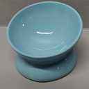 Sweejar Ceramic Raised Cat Bowls, Slanted Cat Dish Food or Water Bowls, Elevated Porcelain Pet Feeder Bowl Protect Cat's Spine, Stress Free, Backflow Prevention (Turquoise)