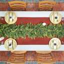 6FT Christmas Cedar Garland Thick & Lush, Real Touch Faux Greenery Christmas Garland for Mantle, Fireplace, Porch, Outdoor & Indoor Holiday Decorations (2 Pcs)