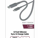 ZGEAR 6Ft Silicone Rubber Sync & Charger Cable For USB C to USB C