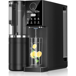 Reverse Osmosis Water Filter Countertop, 8-Stage RO Filtration System, Portable Water Purifier for Kitchen, Office, RV, No Installation, Black