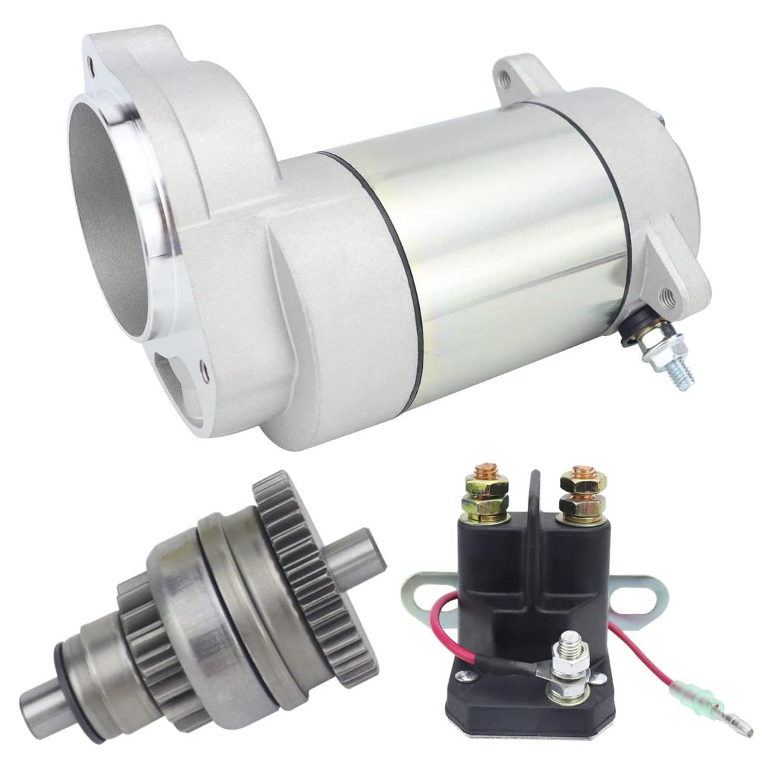 Starter & Bendix & Relay for Polaris Trail Blazer 250 2004, 3085393 SM13298 SM-8 18331 18331N 410-54006 41054006 SMU0034 495714 49-5714 PA-101 PA-101A 113527