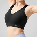 beautyin Women's Yoga Top Breathable Undershirt Shelf Bra Racerback Tanks 1 Pack Large