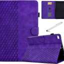 Fancity for iPad Mini 5 Case Mini 4 Mini 3 2 Cover, Smart Wake Sleep Flip Stand Case Soft Suede TPU Protective Case with Card Slot Pencil Holder for iPad Mini 1 2 3 4 5 - Purple
