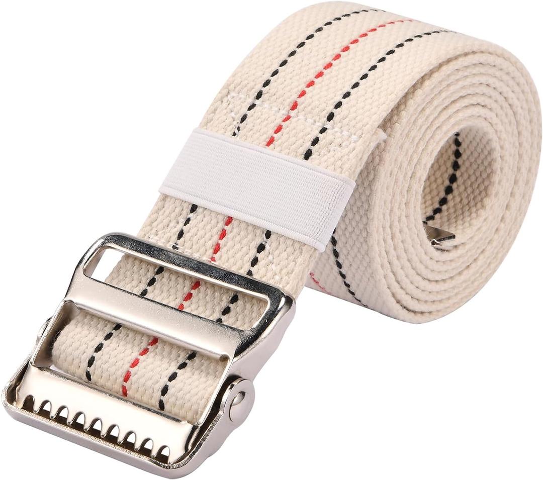 Transfer and Gait Belt with Metal Buckle - 60 Inch, Standing and Transfer Walking Assist Aid for Seniors, Elderly Patients, Caregiver, Nurse, Therapist (1 PCS)