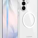 FNTCASE for Samsung Galaxy S26 Case: [Fit for Magsafe] [Screen Protector] Anti Yellowing Transparent Clear Military Grade - Shockproof Protective Phone Cover for Samsung S 26 - Clear