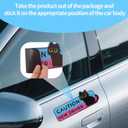 4pcs Black Cat New Driver Car Magnets, Cute Cartoon Shivering Cat Caution Student Driver Safety Signs Reusable Magnetic Bumper Stickers Funny Car Decals for Beginners Novice Drivers Pink Gifts