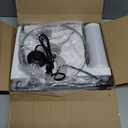 Ambimall 60" Floor Lamp with Remote Control and Stepless Dimmable Bulb, Colors Temperature & Brightness Adjustable, Modern Floor Lamps for Living RoomBeige Shade & Black Pole (61 inches)