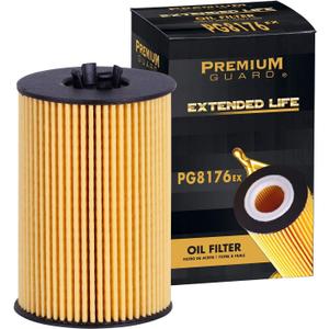 Premium Guard Extended Life Oil Filter up to 10k Miles PG8176EX | Fits 2021-2024 Volkswagen Transporter, 2015 Passat, Jetta, Golf SportWagen, Golf, 2018-2023 Crafter Van, 2015-2016 Audi A3