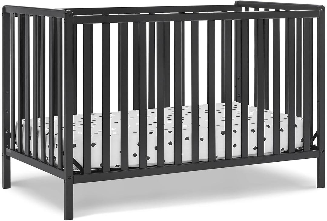 Delta Children Heartland 4-in-1 Convertible Crib, Black